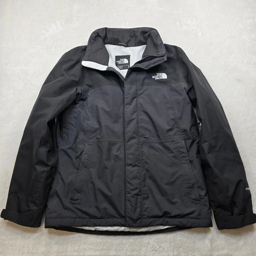 The North Face HyVent Jacket Mens Small‎ Black Insulated Zip Waterproof